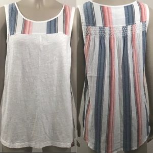 Anthropologie | Little Yellow Button Coda Tank EUC